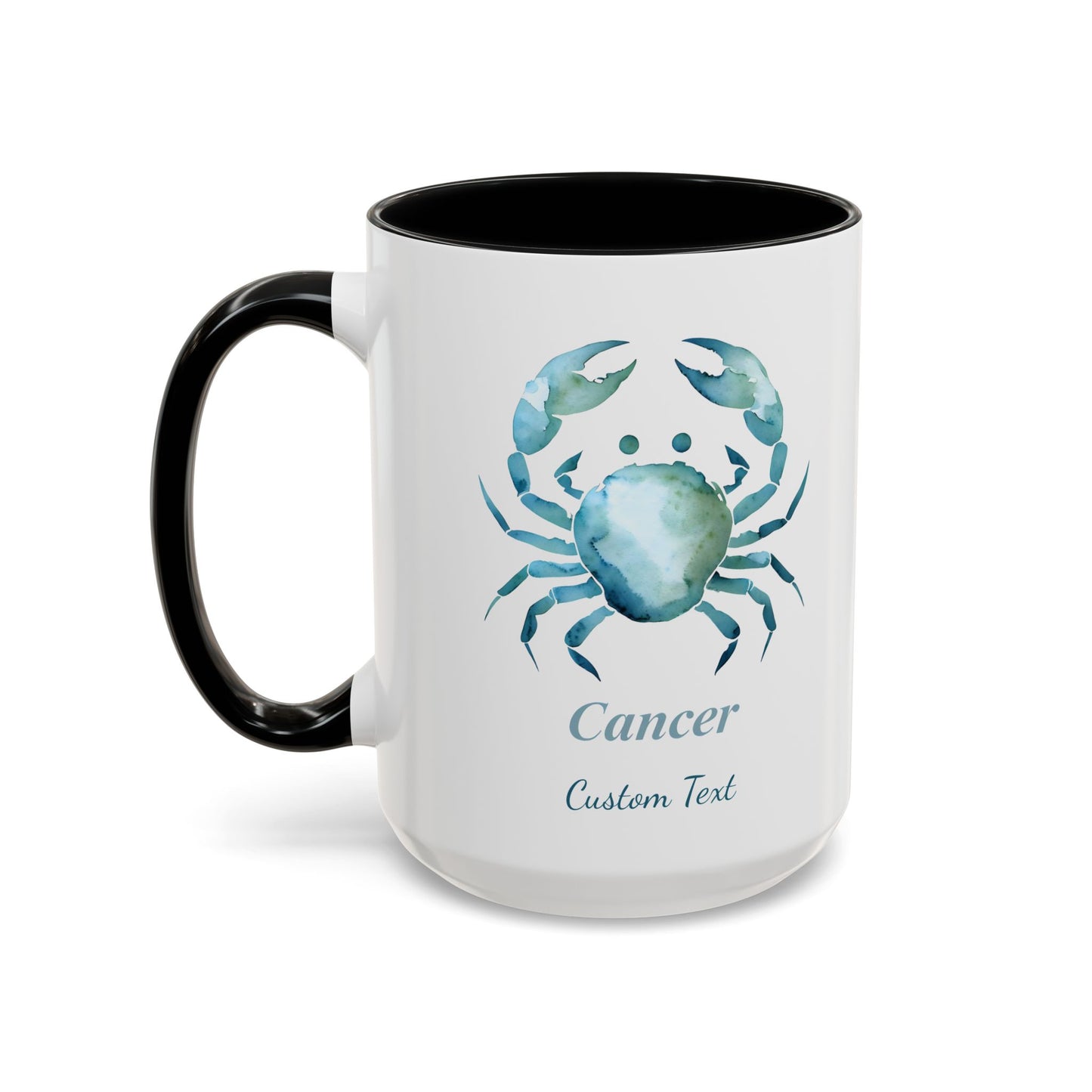 Personalized Cancer Zodiac Accent Coffee Mug, Zodiac Mug, Astrology Mug, Birth Month, Cancer Zodiac Gift, Custom Gift