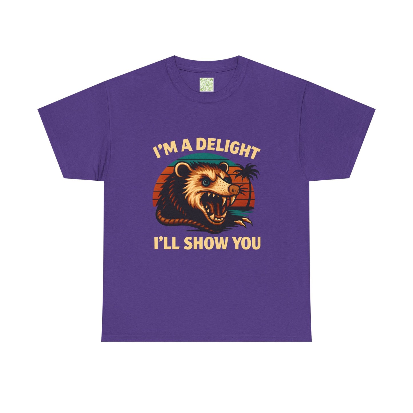 Angry Opossum Shirt, "I’m a Delight, I’ll Show You", Funny Opossum, Opossum Lover Shirt, Graphic Tee, Top Selling T-Shirts