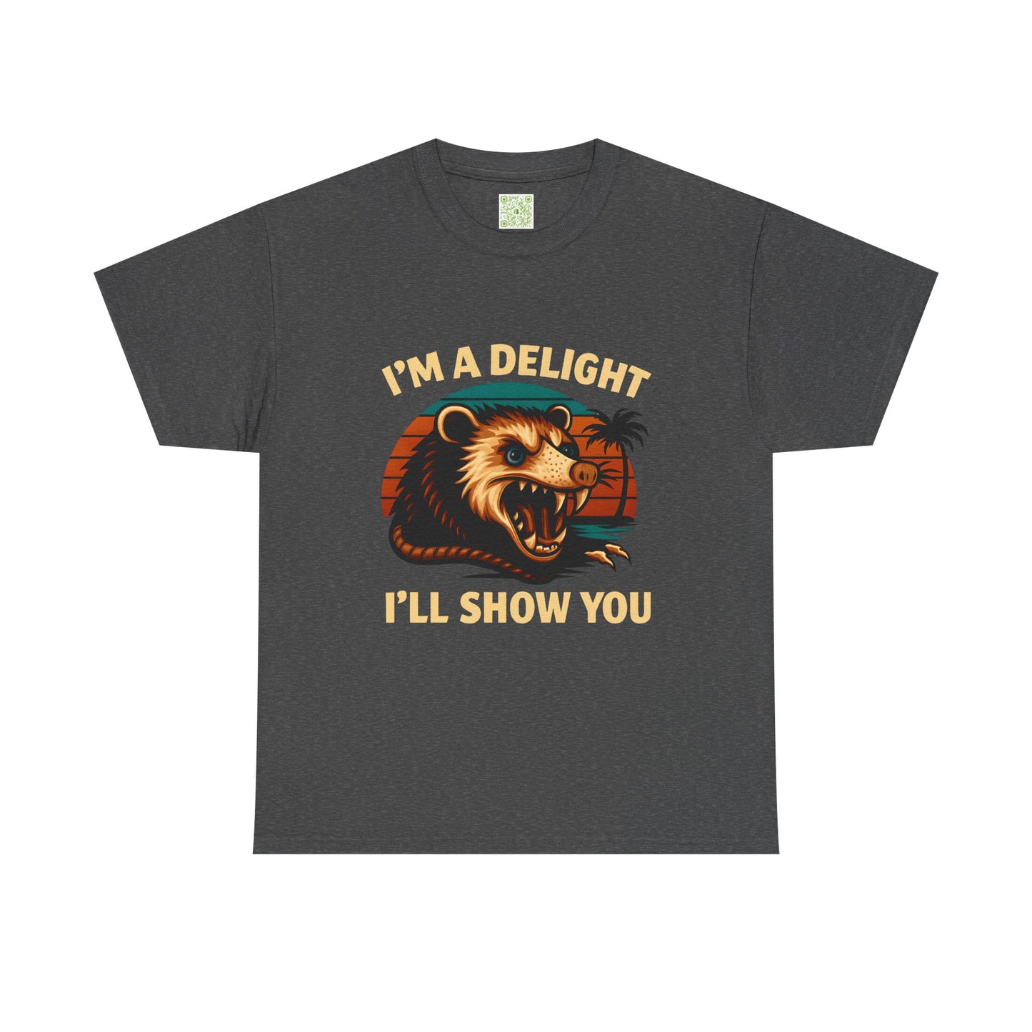 Angry Opossum Shirt, "I’m a Delight, I’ll Show You", Funny Opossum, Opossum Lover Shirt, Graphic Tee, Top Selling T-Shirts