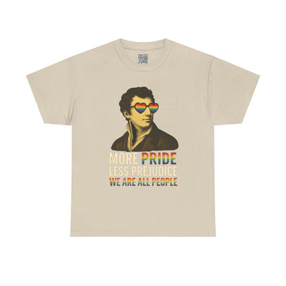 Pride Month Graphic Tee, More Pride Less Prejudice, Queer Shirt, Trans Shirt, Lesbian Shirt, LGBT Pride Outfit, pridemonth, Gay Pride