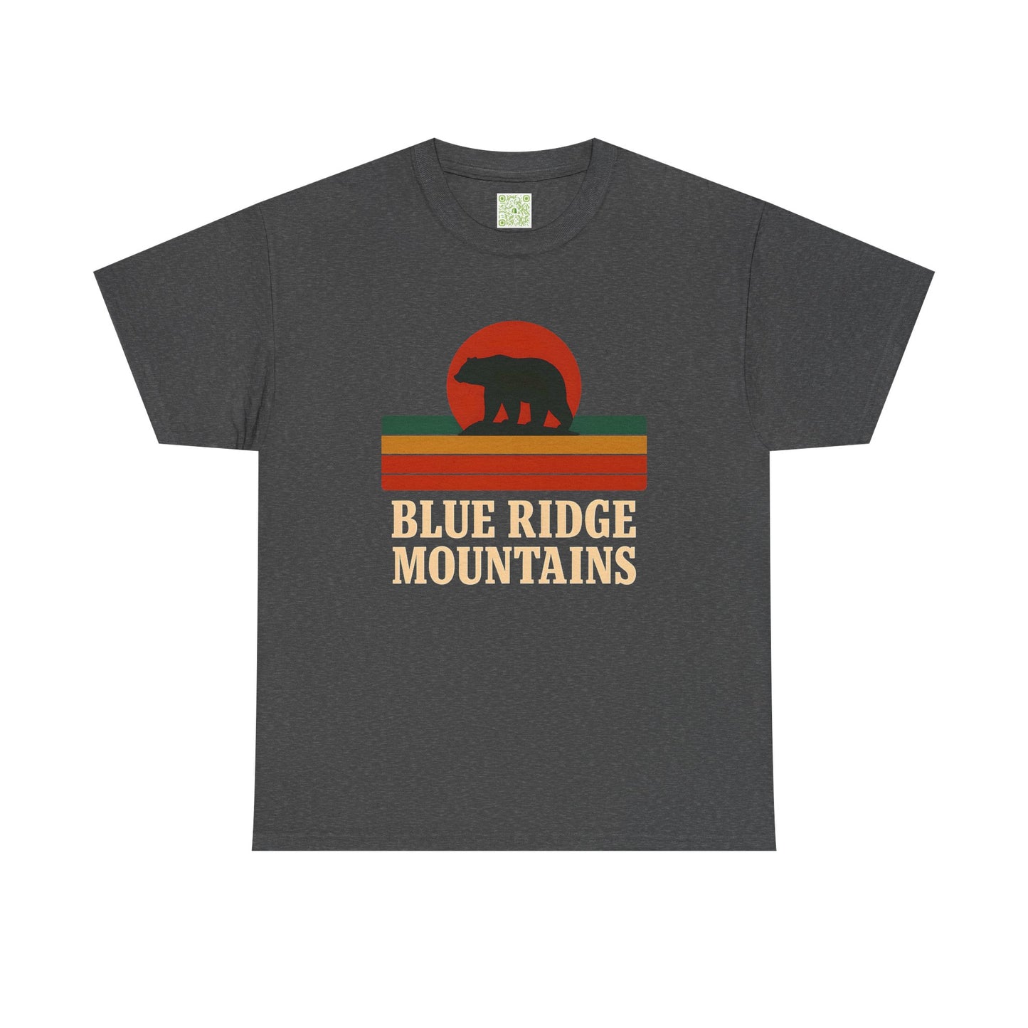 Vintage Style Unisex Blue Ridge Mountains Tee, Bear Graphic Tee, Blue Ridge Parkway, Nature Inspired Shirt