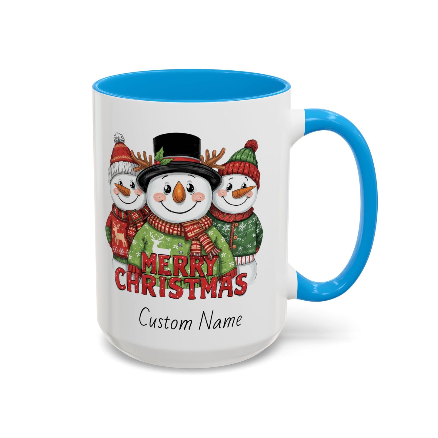 Cheerful Christmas Snowman Mug, Snowman Coffee Mug, Cute Christmas Mug, Snowman Gift for Her, Gift for Neighbors