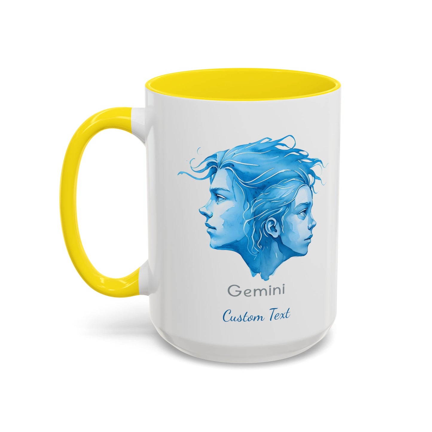 Personalized Gemini Accent Coffee Mug, Zodiac Mug, Astrology Mug, Gemini Birthday Gift, Gemini Zodiac Gift, Custom Zodiac Gift