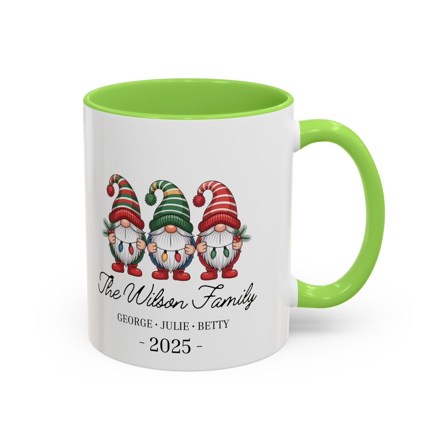gnome mug, Personalized Family Gnome Christmas Mug, Custom Family Name 2025 Coffee Cup, Cute Holiday Gift for Family, Christmas Gnome Mug Keepsake