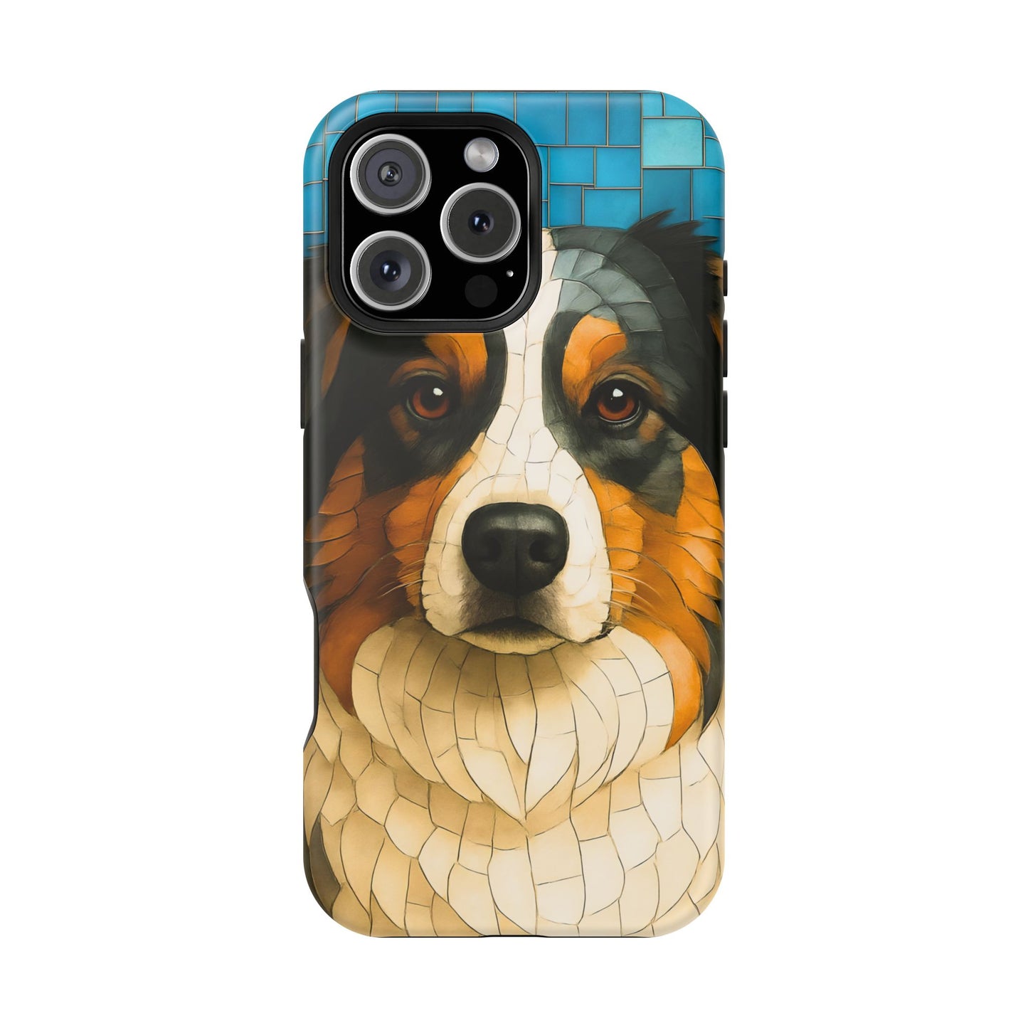 Australian Shepherd Mosaic Phone Case, iPhone Dog Case, Dog Lover Gift, Shepherd Dog Cover, Dog Phone Protector