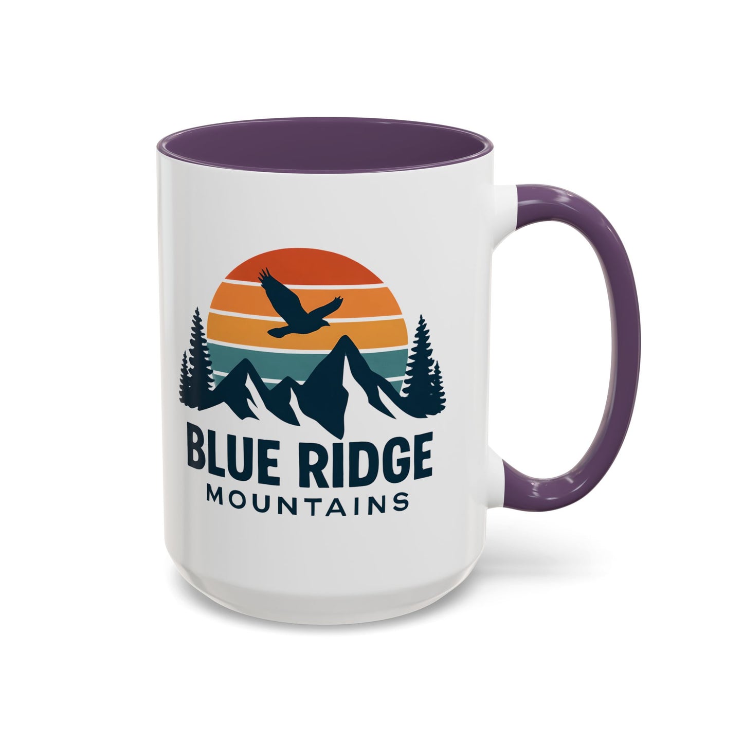 Blue Ridge Mountains Accent Coffee Mug, Appalachian Trail Mug, Smokey Mountains Souvenir, North Carolina Gift, Virginia Gift