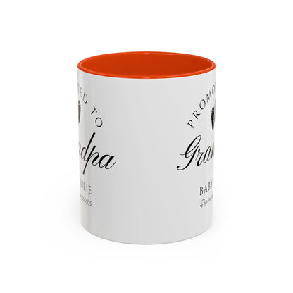 Promoted to Grandpa Mug, Personalized New Grandpa Gift 2025, Custom Baby Announcement Coffee Cup, Pregnancy Reveal for Grandfather, First Grandchild Gift