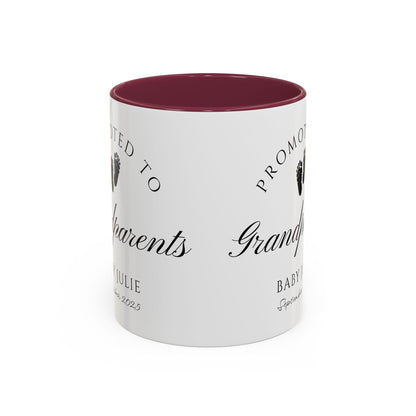 Promoted to Grandparents Mug, Pregnancy Announcement Coffee Cup, Baby Reveal Gift, New Grandparent Mug, Personalized Baby Announcement