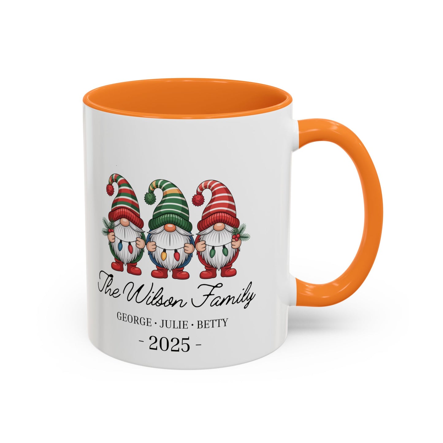gnome mug, Personalized Family Gnome Christmas Mug, Custom Family Name 2025 Coffee Cup, Cute Holiday Gift for Family, Christmas Gnome Mug Keepsake