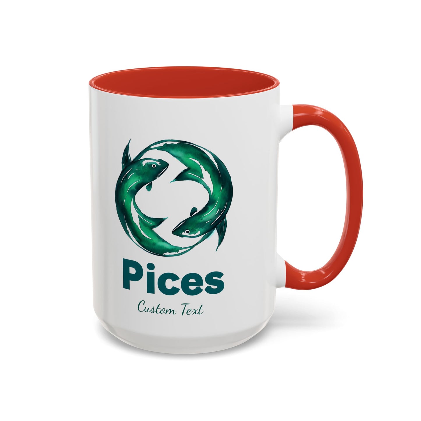 Personalized Pisces Accent Coffee Mug, Zodiac Mug, Astrology Mug, Zodiac Sign Mug, Custom Zodiac Gift, Pisces Birthday Gift