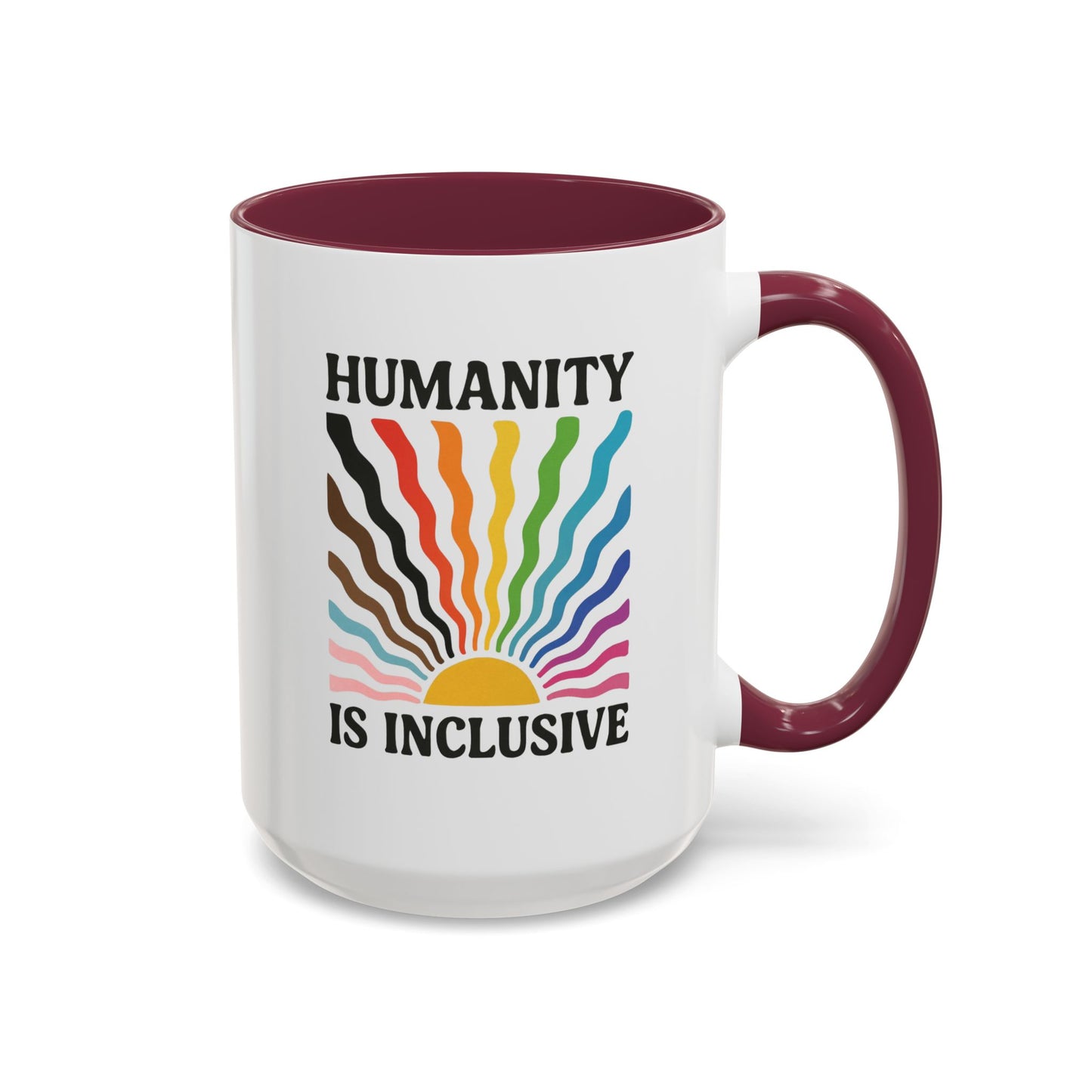 Pride Month Inclusive Humanity Coffee Mug, Pridemonth Merch, Bisexual Mug, Queer Mug, LGBT Mug, Lesbian Pride Mug