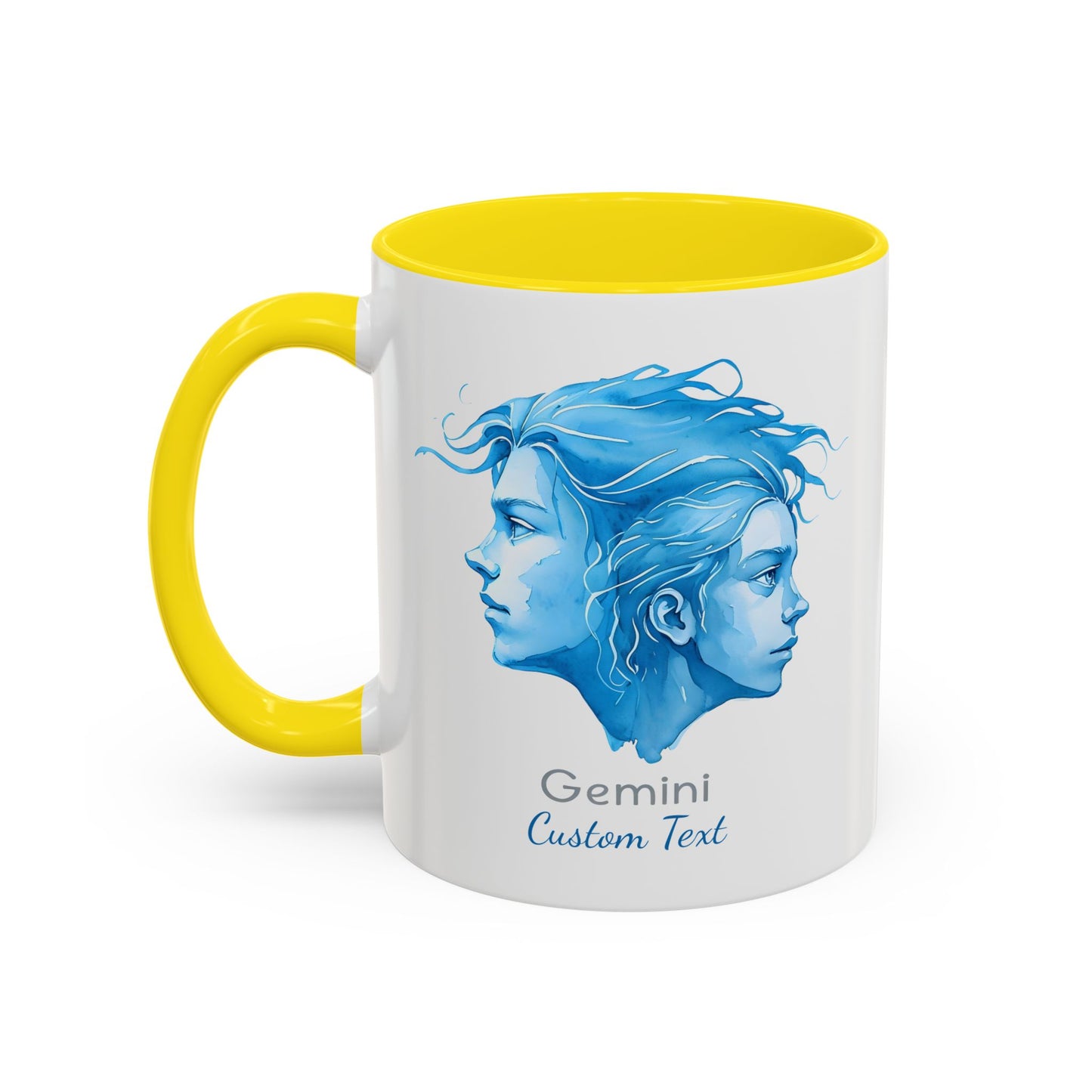 Personalized Gemini Accent Coffee Mug, Zodiac Mug, Astrology Mug, Gemini Birthday Gift, Gemini Zodiac Gift, Custom Zodiac Gift