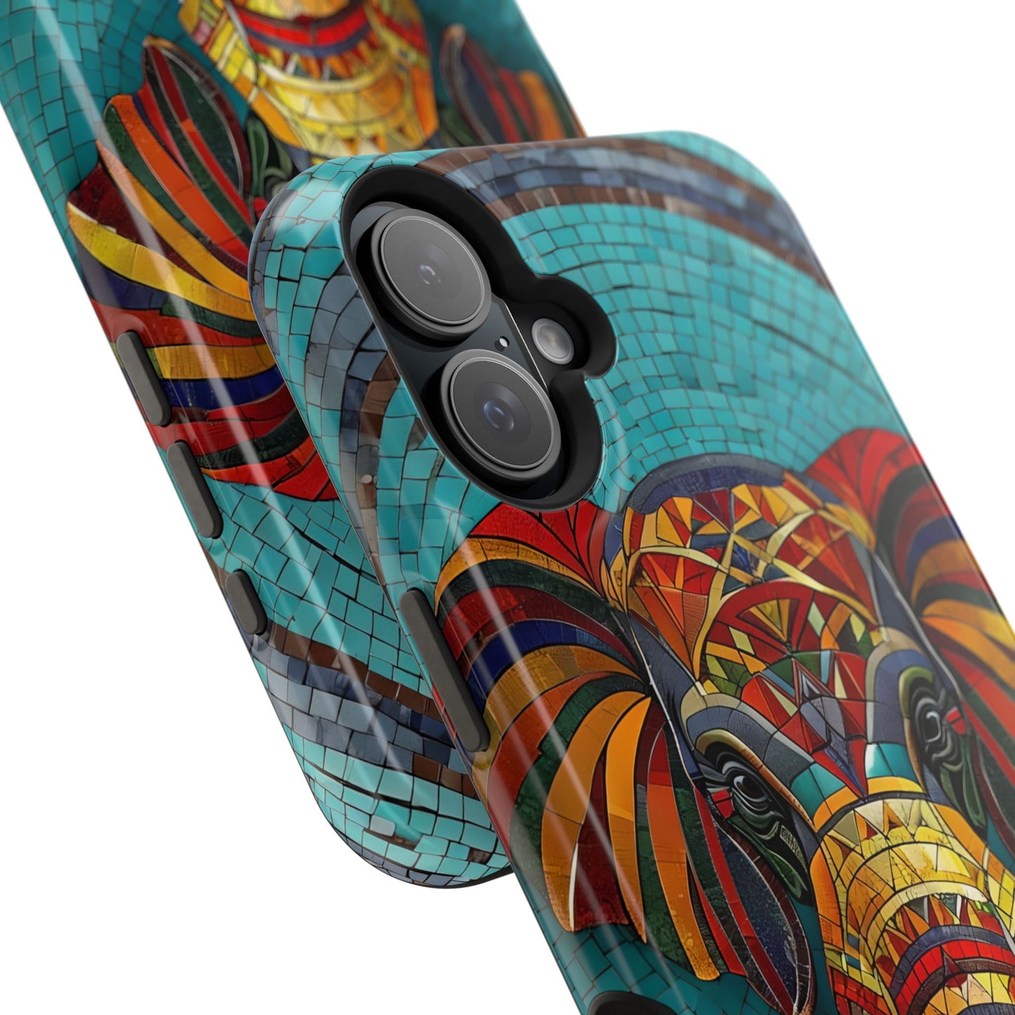 Artistic Elephant Phone Case, Elephant Case, Trendy iPhone Case, Elephant Lover Gift, Unique iPhone Case, Mosaic Design