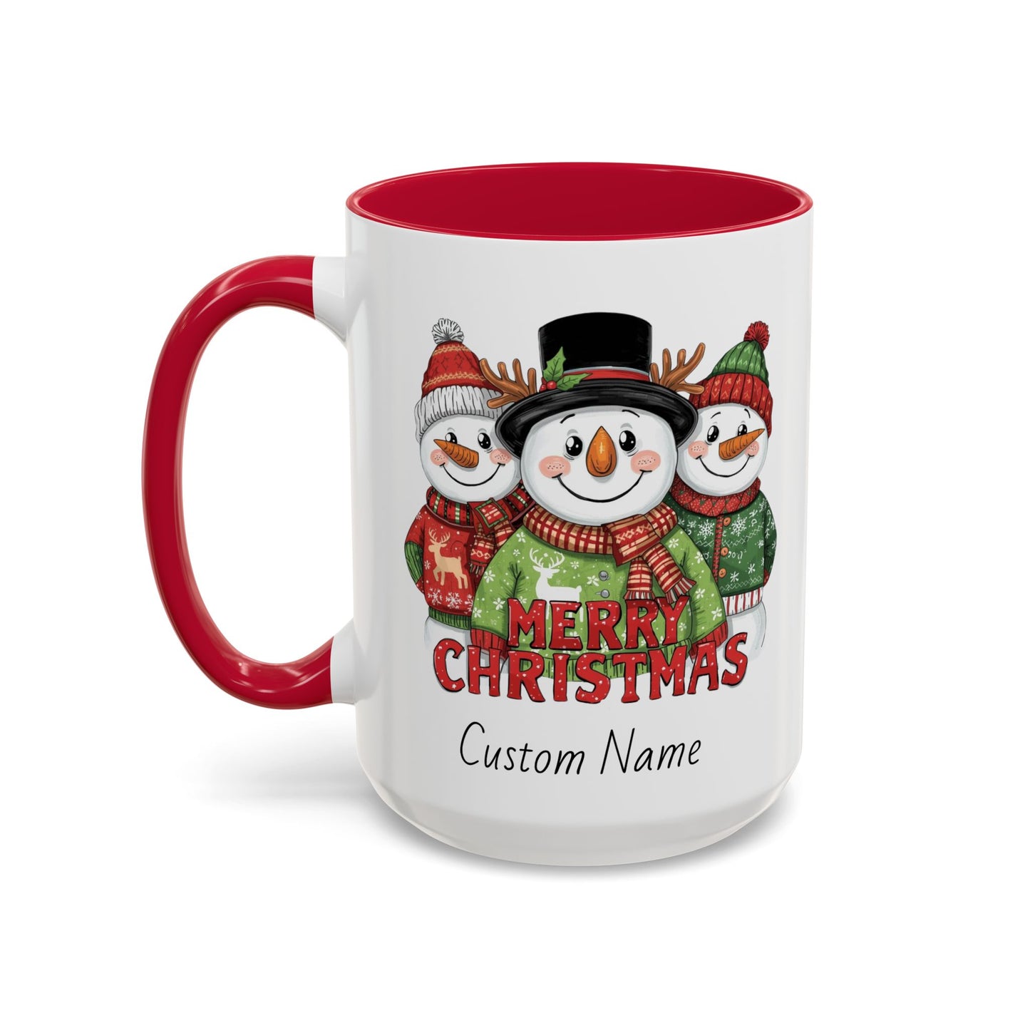 Cheerful Christmas Snowman Mug, Snowman Coffee Mug, Cute Christmas Mug, Snowman Gift for Her, Gift for Neighbors