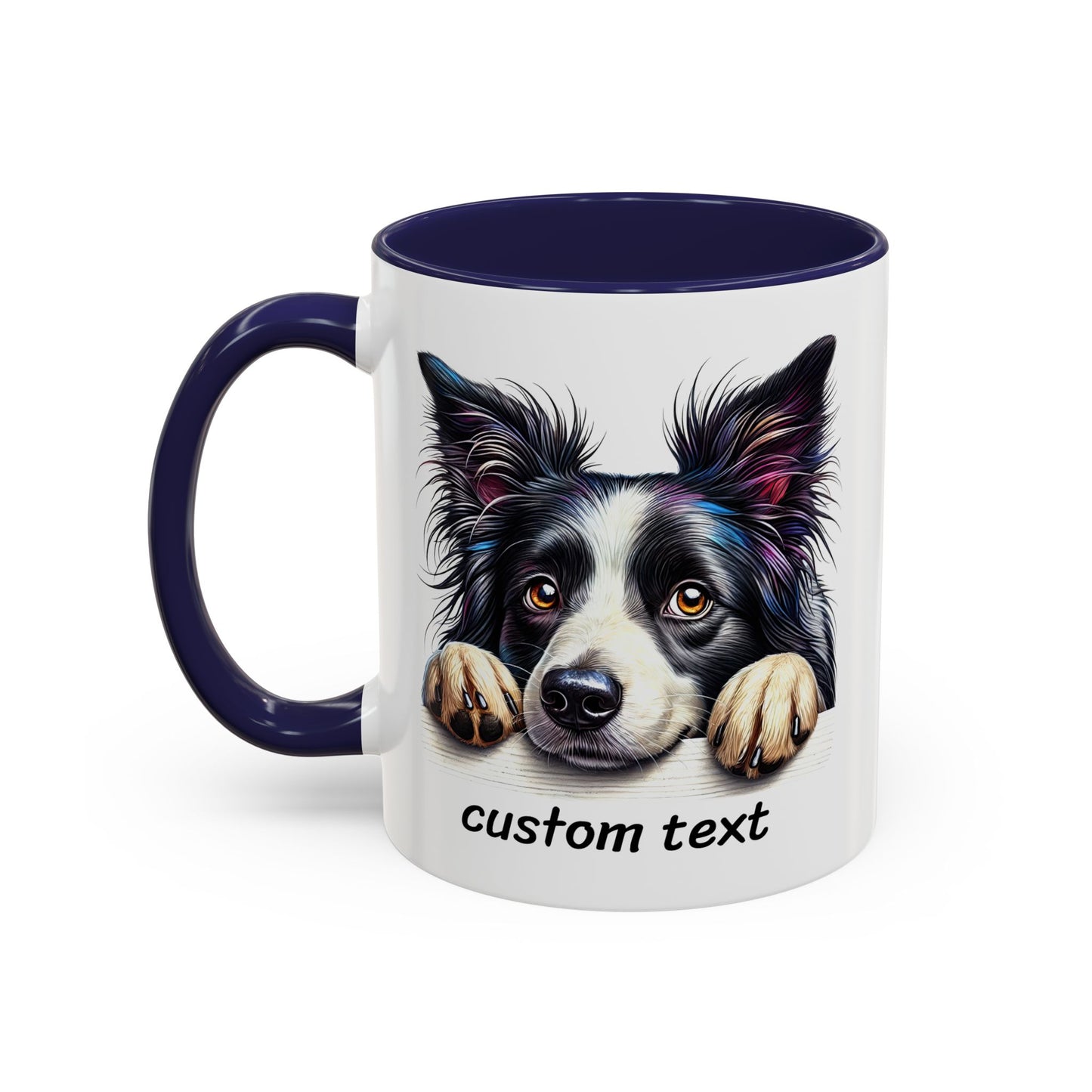Funny Dog Lover Border Collie Accent Mug - "Dog is Friendly, I am Not"