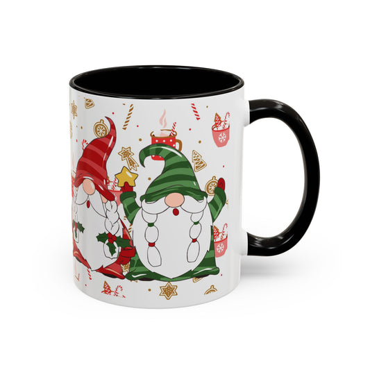 Joyous Gnome Christmas Mug Collection, Cute Holiday Coffee Cup, Festive Gnome Gift, Christmas Morning Hot Cocoa Mug, Holiday Drinkware for Family