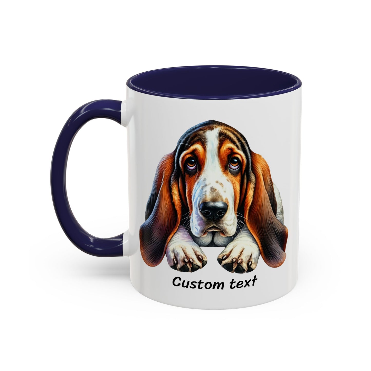 Funny Basset Hound Dog Lover Mug, Dog is Friendly, I am Not' Coffee Cup, Dog Mom Gift for Pet Lovers with Attitude and Humor