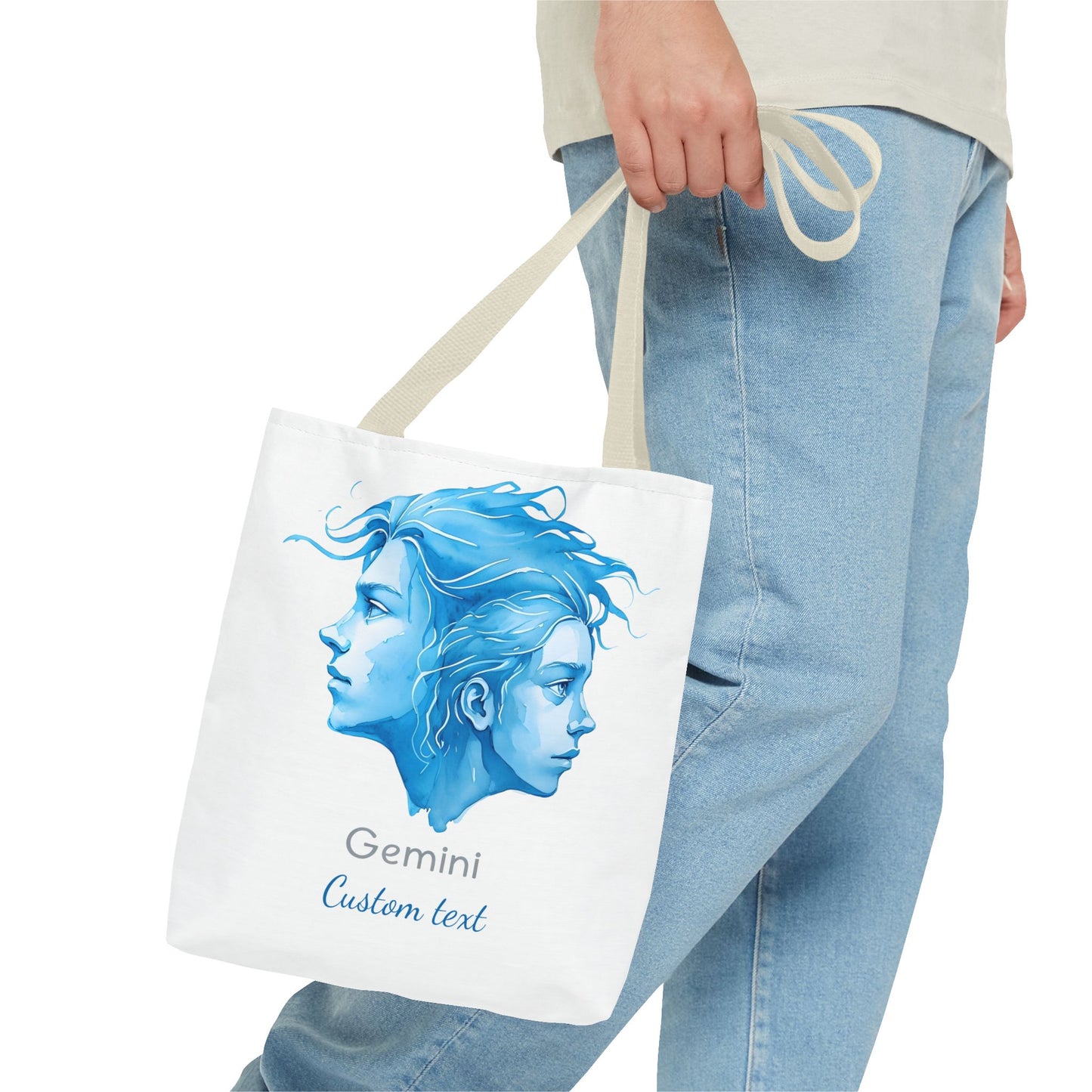 Gemini Zodiac Personalized Tote Bag, Astrology Lover Gift, Artistic Tote Bag, Gemini Birthday Gift, Trendy Tote