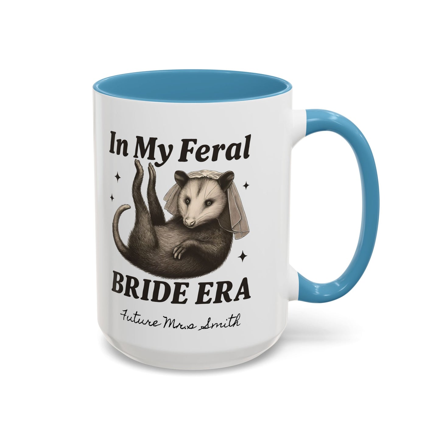 Feral Bride Era Coffee Mug, Funny Bride Mug, In My Feral Era Mug, Opossum Bride Mug, Bride Gift Idea, Quirky Bride Gift