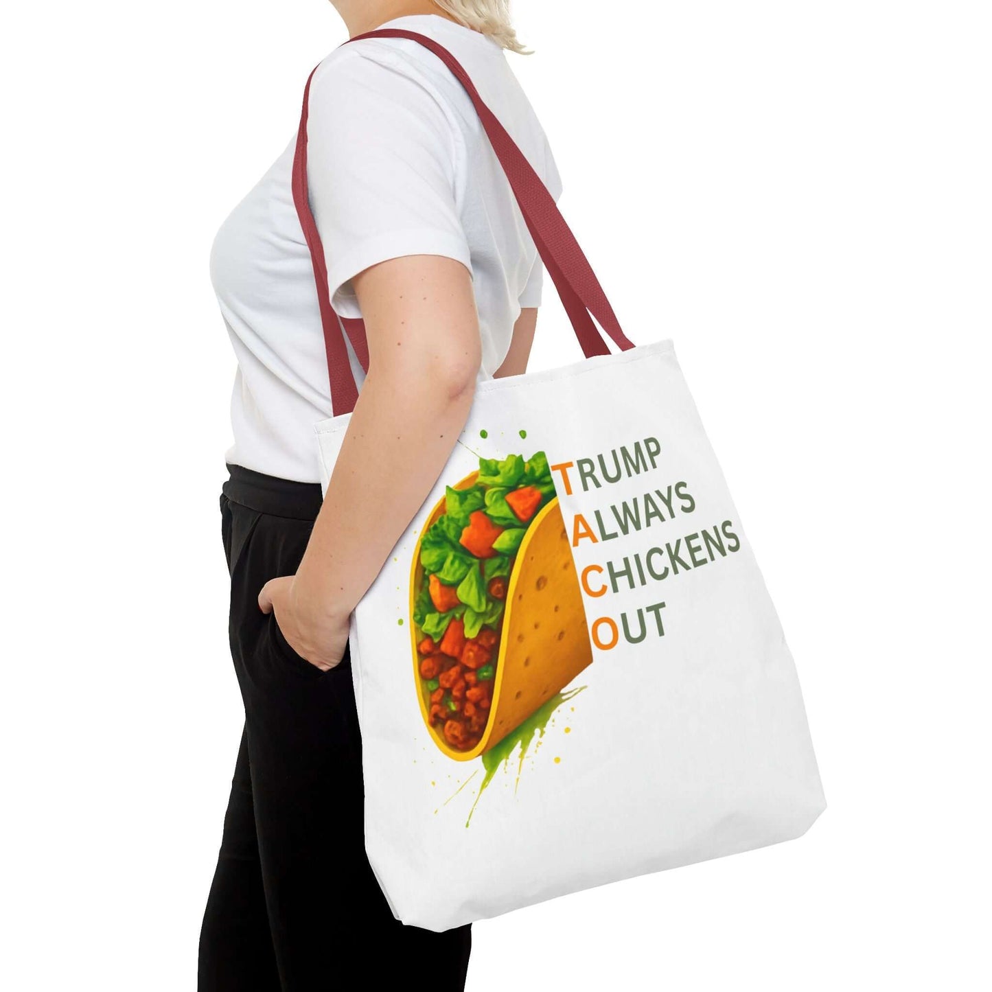 Trump Always Chickens Out TACO Tote, Subtle Anti Trump, Democrat Gift Tote, FDT Tote, Anti-MAGA, Political Tote