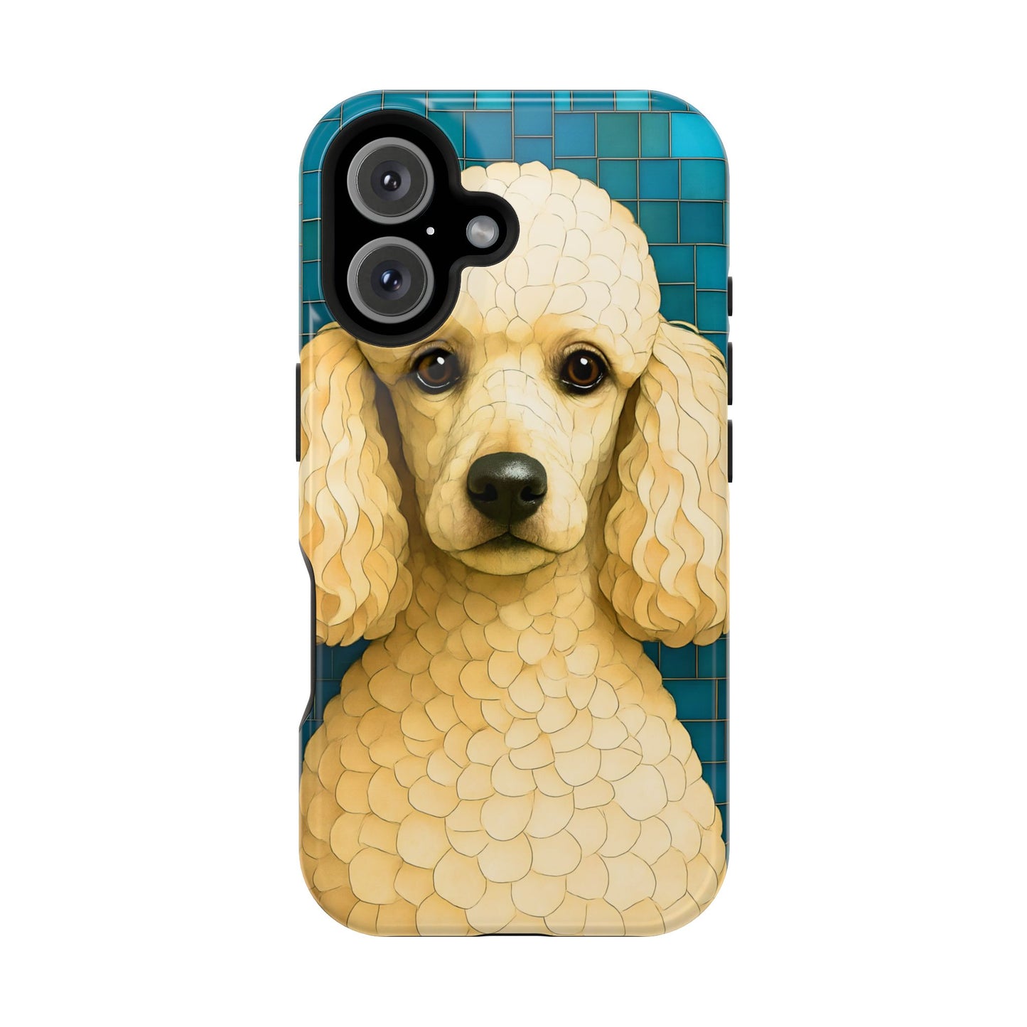 Poodle Mosaic Phone Case, White Poodle Case, Black Poodle Phone Cover, Dog iPhone Case, Dog Lover Gift