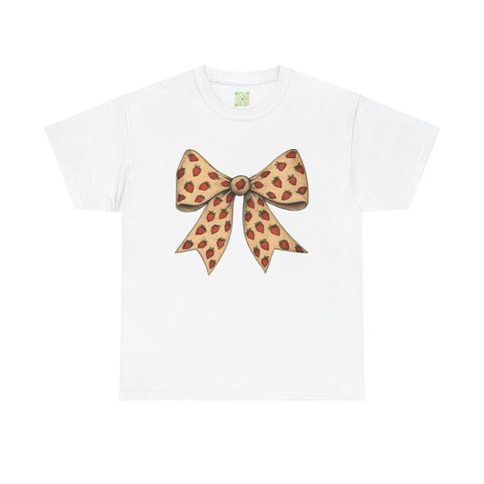 Strawberry Coquette Bow Shirt, Cute Summer Shirt, Summer Vibes, Strawberry Season Tee, Coquette Summer, Strawberry Top