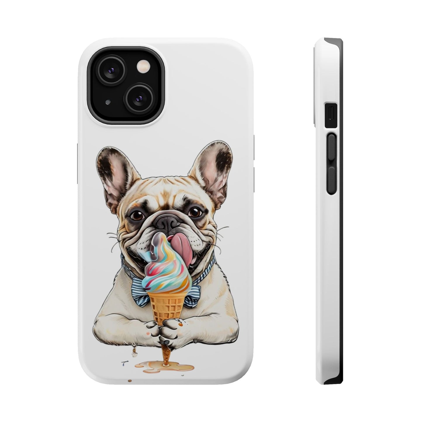 Adorable French Bulldog iPhone Case - Fun Animal Print, MagSafe Tough Cover, Perfect Pet Lover Gift