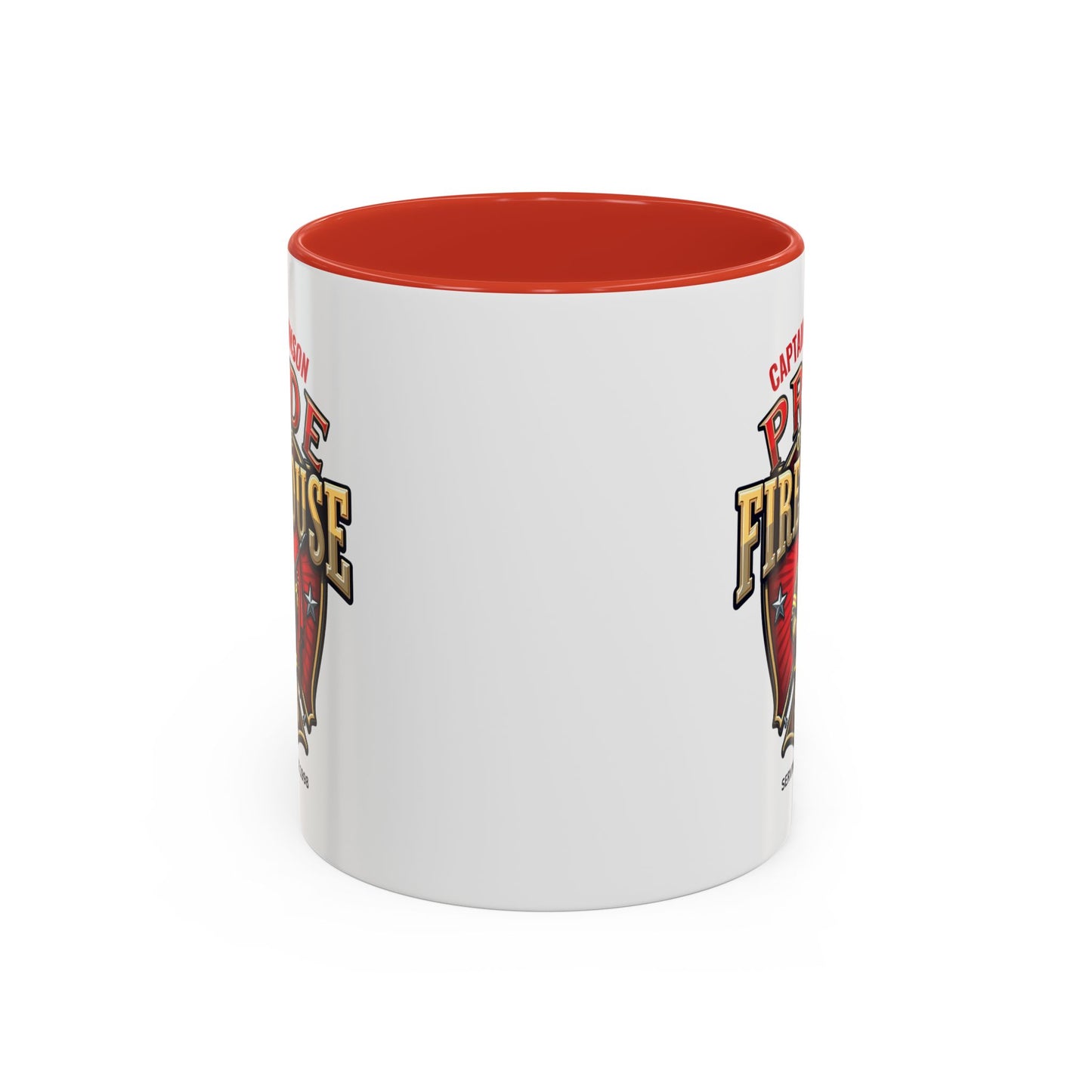 Personalized Pride of the Firehouse Shield Mug, Fire Department, Fire Fighter Gift, Firefighter Mug, Firefighter Dad Gift