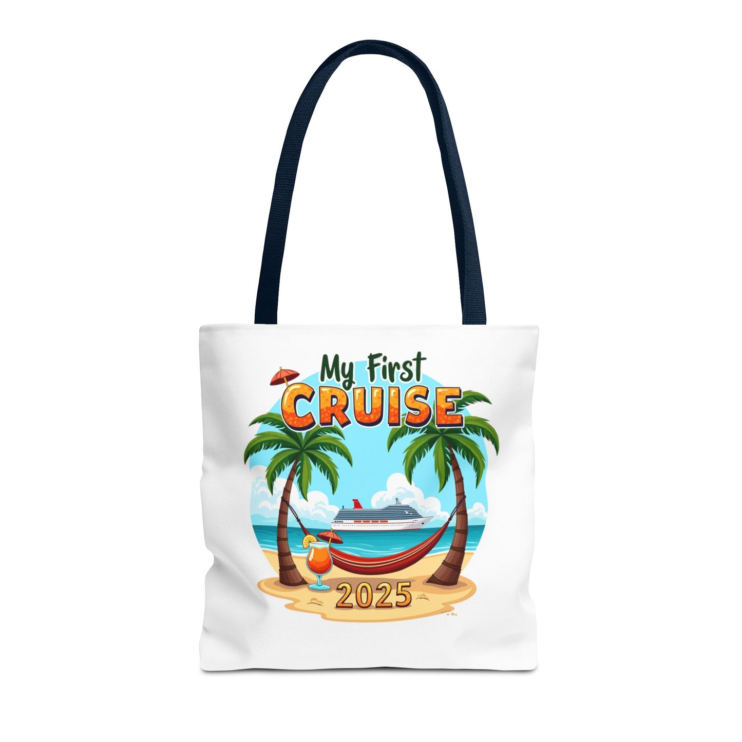 My First Cruise Tropical Tote Bag 2025, Stylish Travel Tote, Cruise Squad 2025 Bag, Family Vacation Gift, Beach Bag