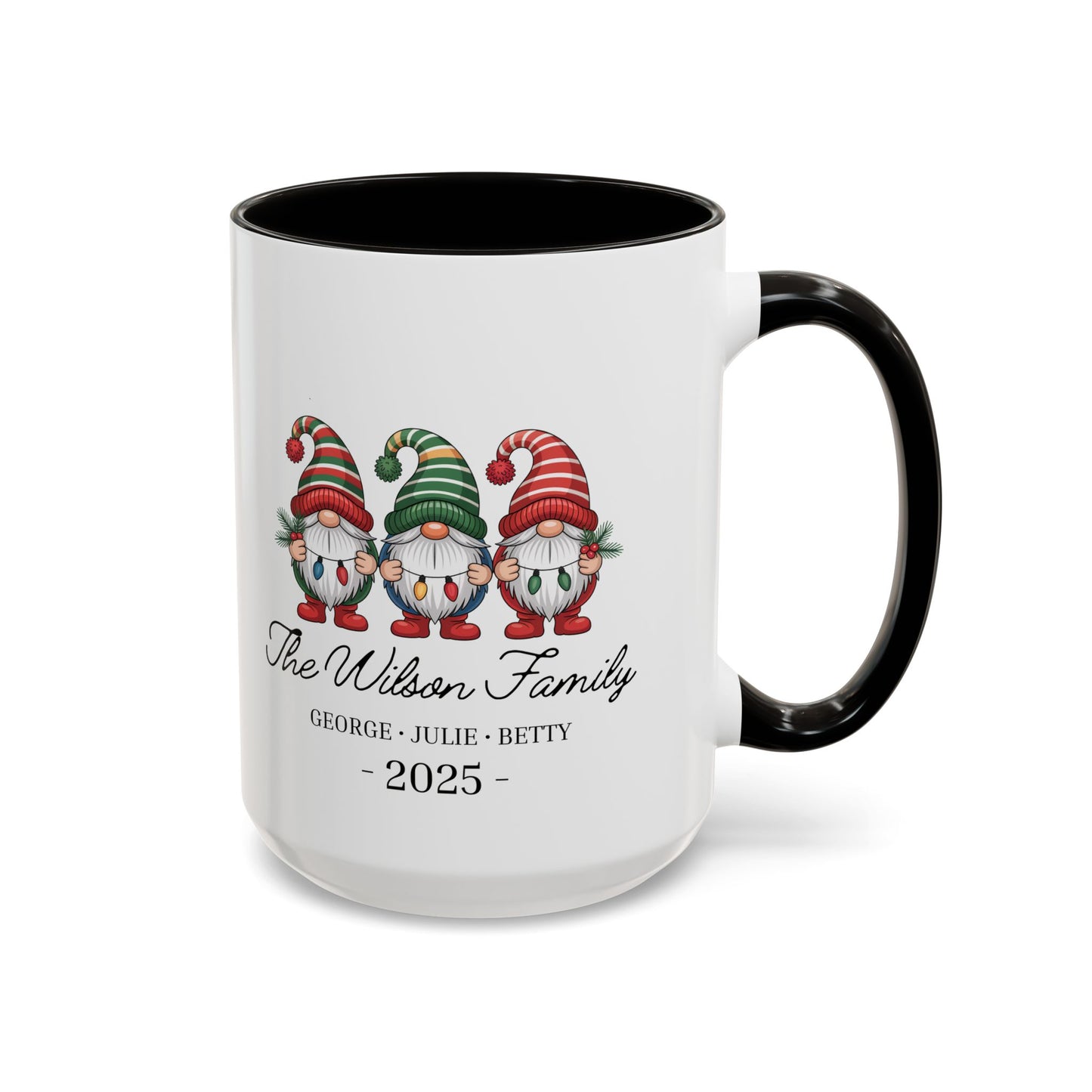 gnome mug, Personalized Family Gnome Christmas Mug, Custom Family Name 2025 Coffee Cup, Cute Holiday Gift for Family, Christmas Gnome Mug Keepsake