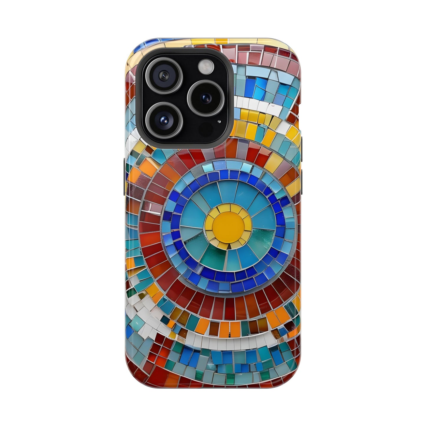 Vibrant Mosaic  iPhone Case - Colorful iPhone Cover, Unique Phone Accessory, MegSafe iPhone cover