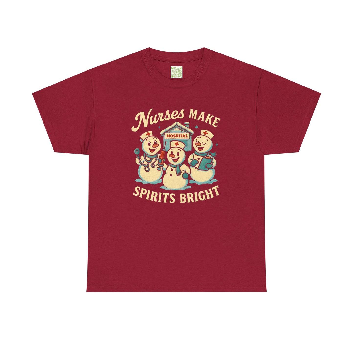 Nurses Make Spirits Bright Tee, Christmas Nurse Shirt, Nurse Holiday, Snowman Tshirt, Gift For Nurse, Nursing Christmas