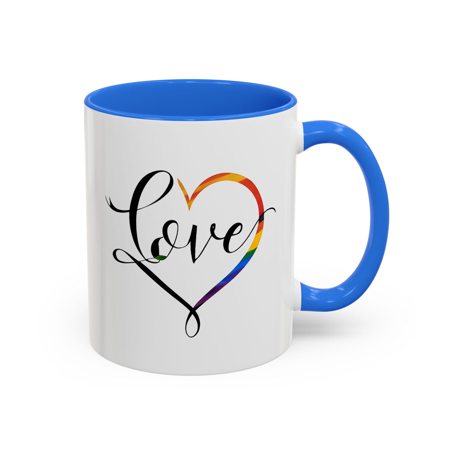 Celebration Rainbow Heart Mug  - Celebrate Diversity and Unity  - Valentine's Gift - Pride Celebration Mug