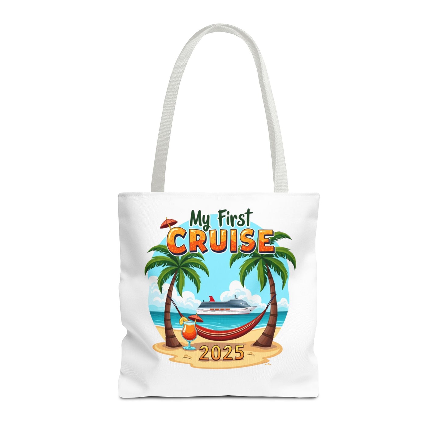 My First Cruise Tropical Tote Bag 2025, Stylish Travel Tote, Cruise Squad 2025 Bag, Family Vacation Gift, Beach Bag