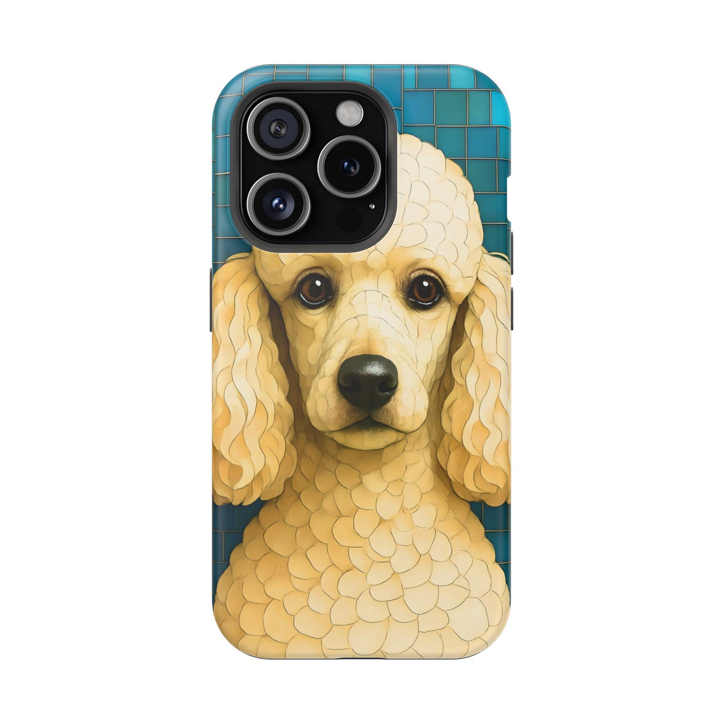 Poodle Mosaic Phone Case, White Poodle Case, Black Poodle Phone Cover, Dog iPhone Case, Dog Lover Gift