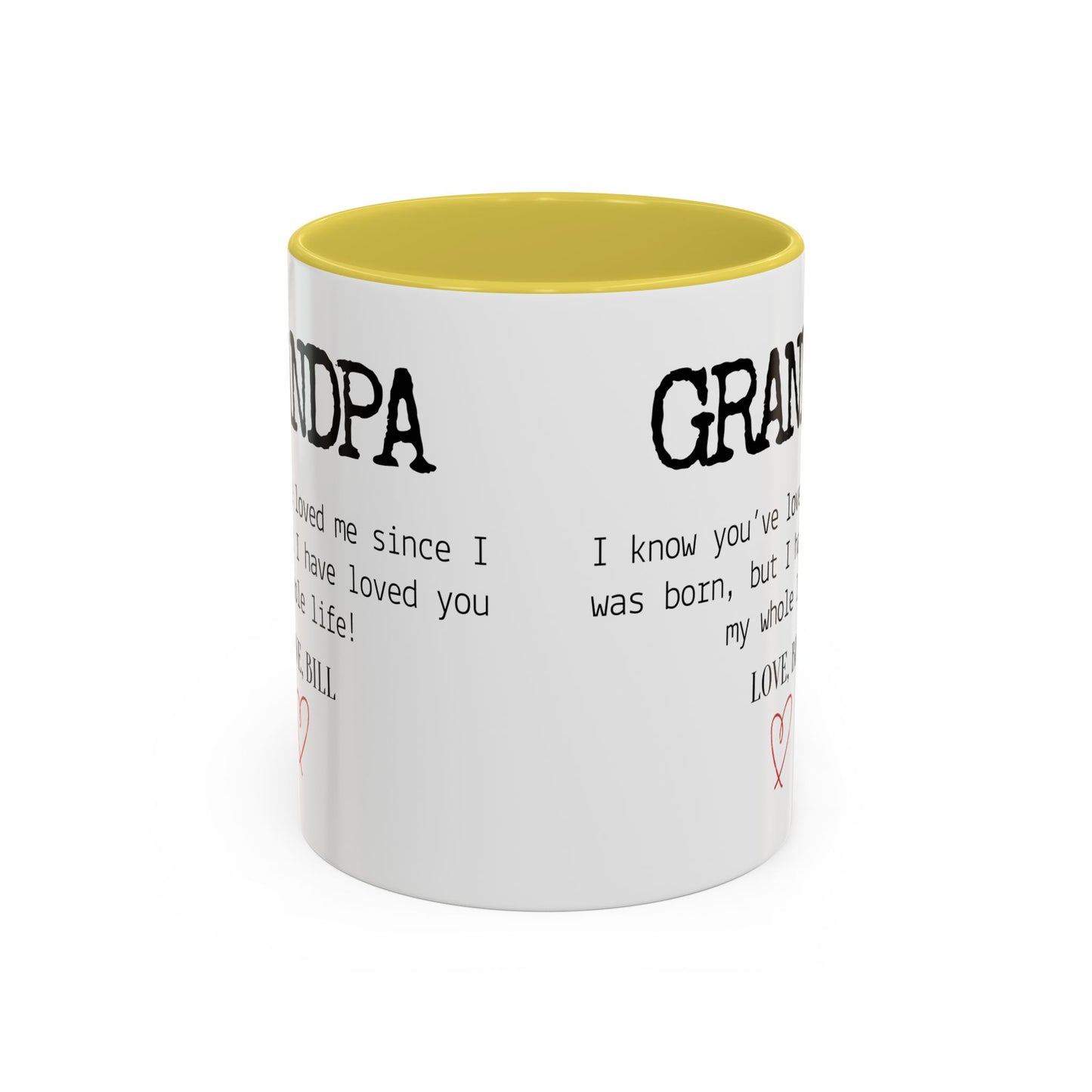 Personalized Grandpa Mug, Gift from Grandchild, Custom Message Coffee Cup, Grandpa Birthday Gift, Father’s Day Mug, Sentimental Gift for Grandpa