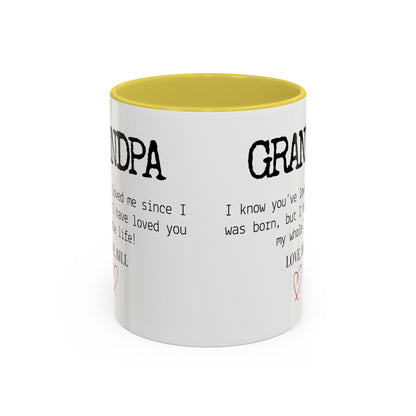 Personalized Grandpa Mug, Gift from Grandchild, Custom Message Coffee Cup, Grandpa Birthday Gift, Father’s Day Mug, Sentimental Gift for Grandpa