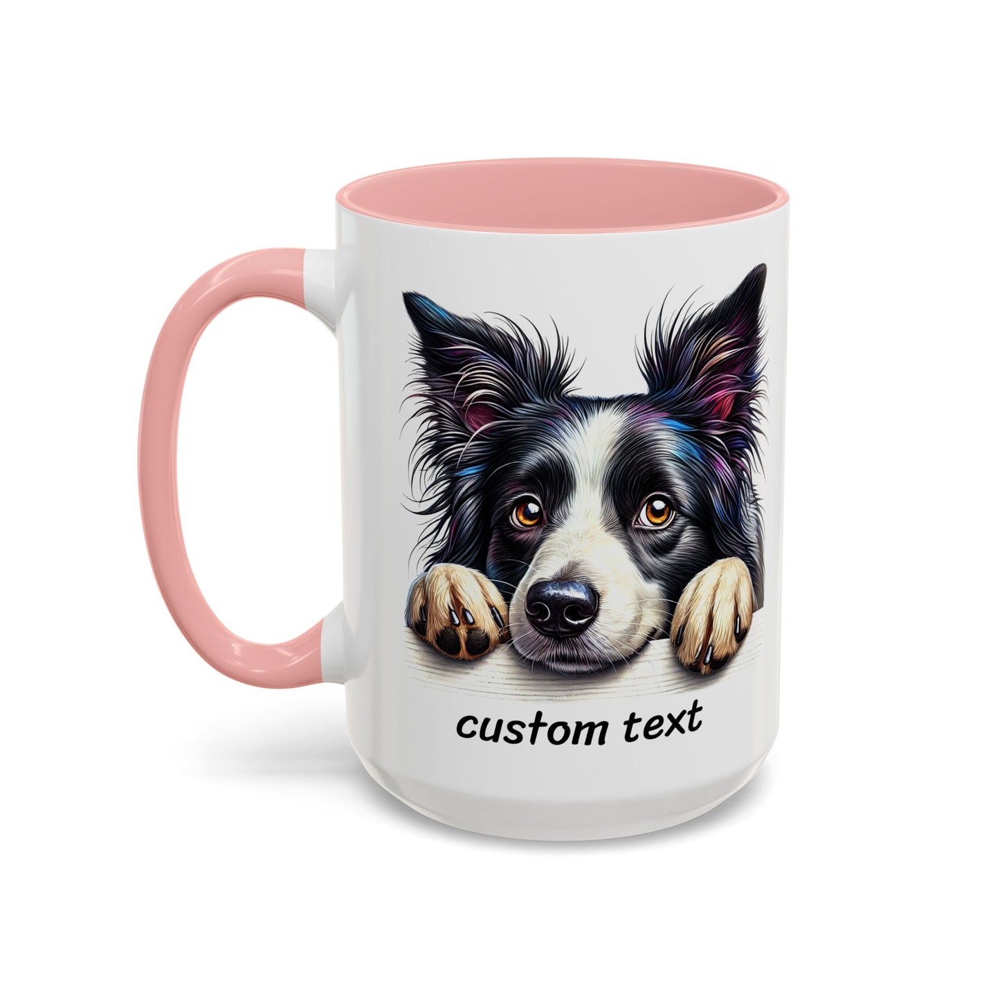 Funny Dog Lover Border Collie Accent Mug - "Dog is Friendly, I am Not"