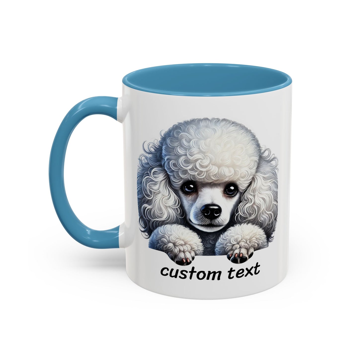 Funny Dog Lover Poodle Accent Mug - "Dog is Friendly, I am Not"