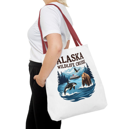 Alaska Wildlife Cruise Tote Bag, Adventure Lovers Gift, Cruise Squad 2025, Alaska Vacation Tote Bag, Alaskan Cruise Tote
