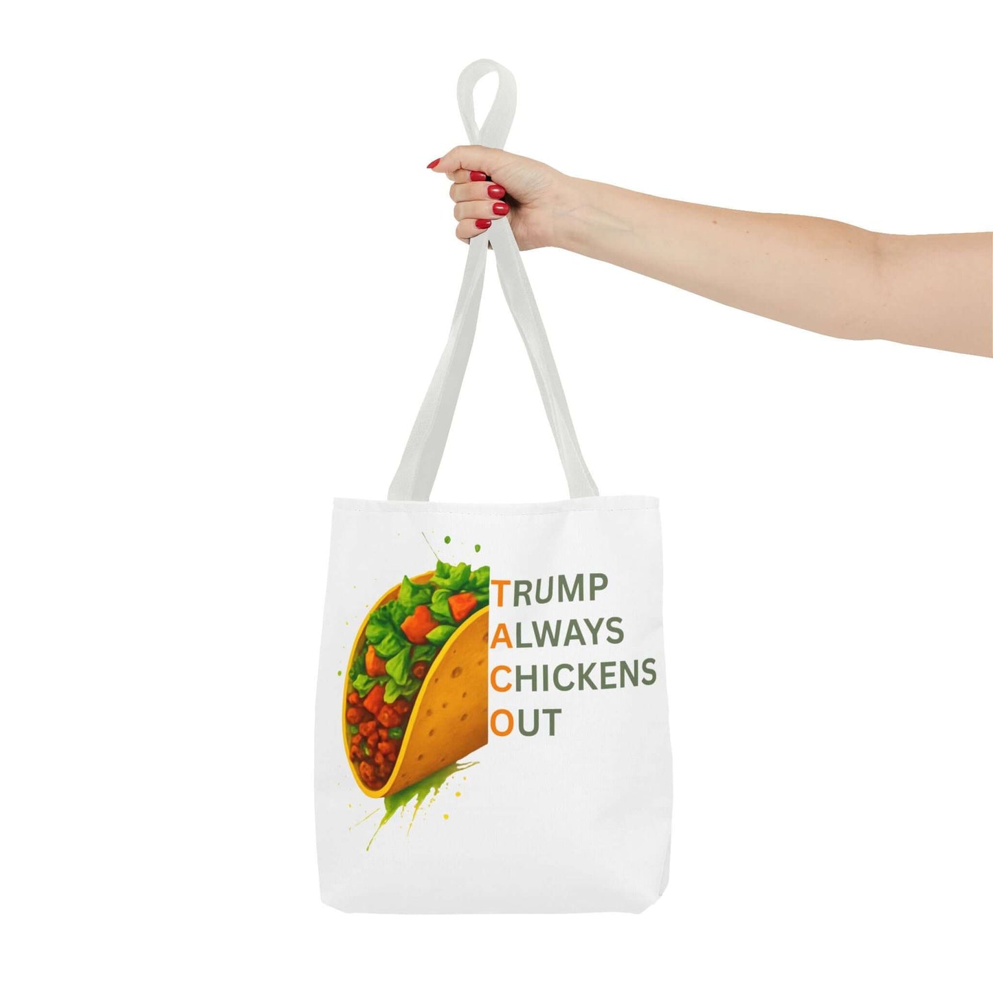 Trump Always Chickens Out TACO Tote, Subtle Anti Trump, Democrat Gift Tote, FDT Tote, Anti-MAGA, Political Tote