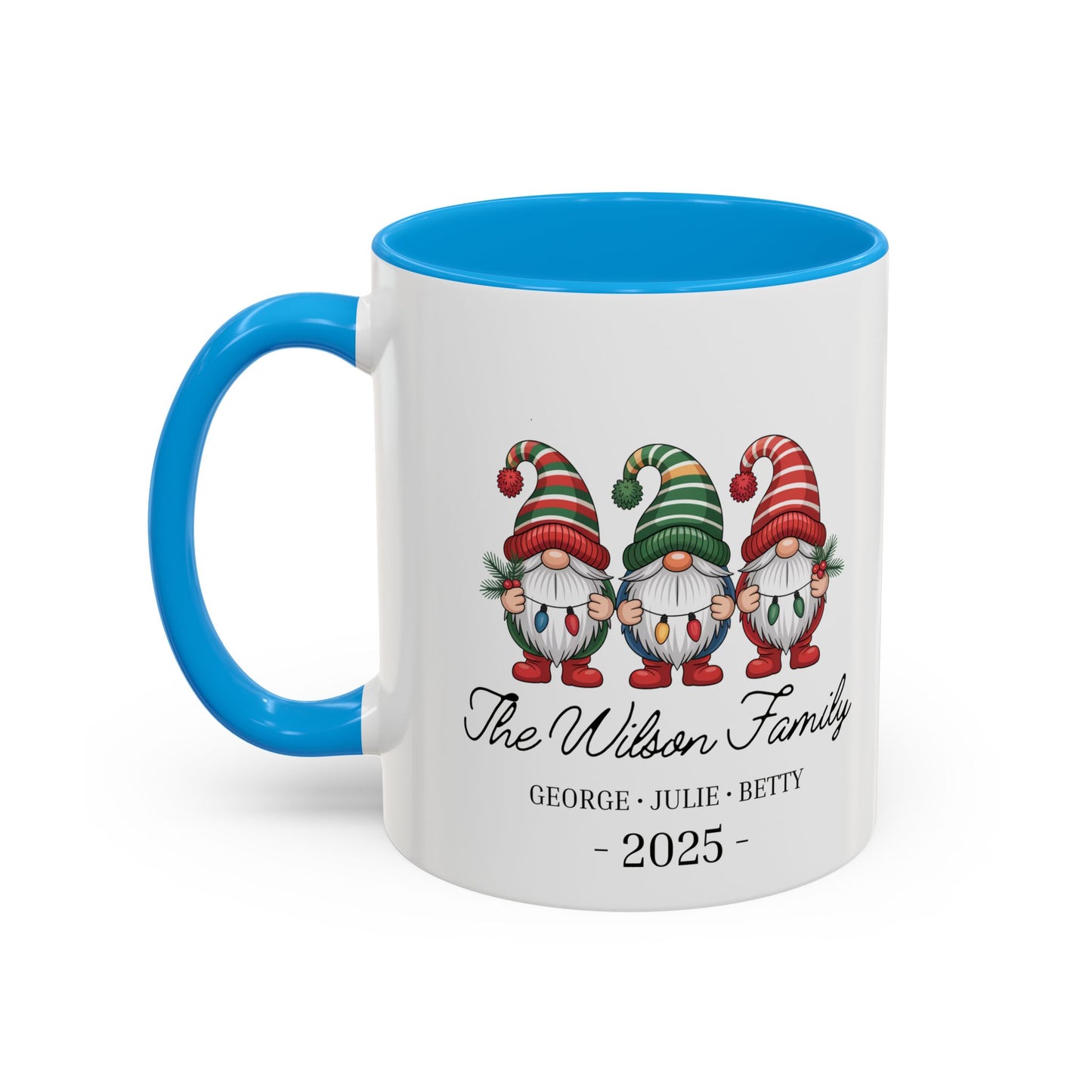 gnome mug, Personalized Family Gnome Christmas Mug, Custom Family Name 2025 Coffee Cup, Cute Holiday Gift for Family, Christmas Gnome Mug Keepsake