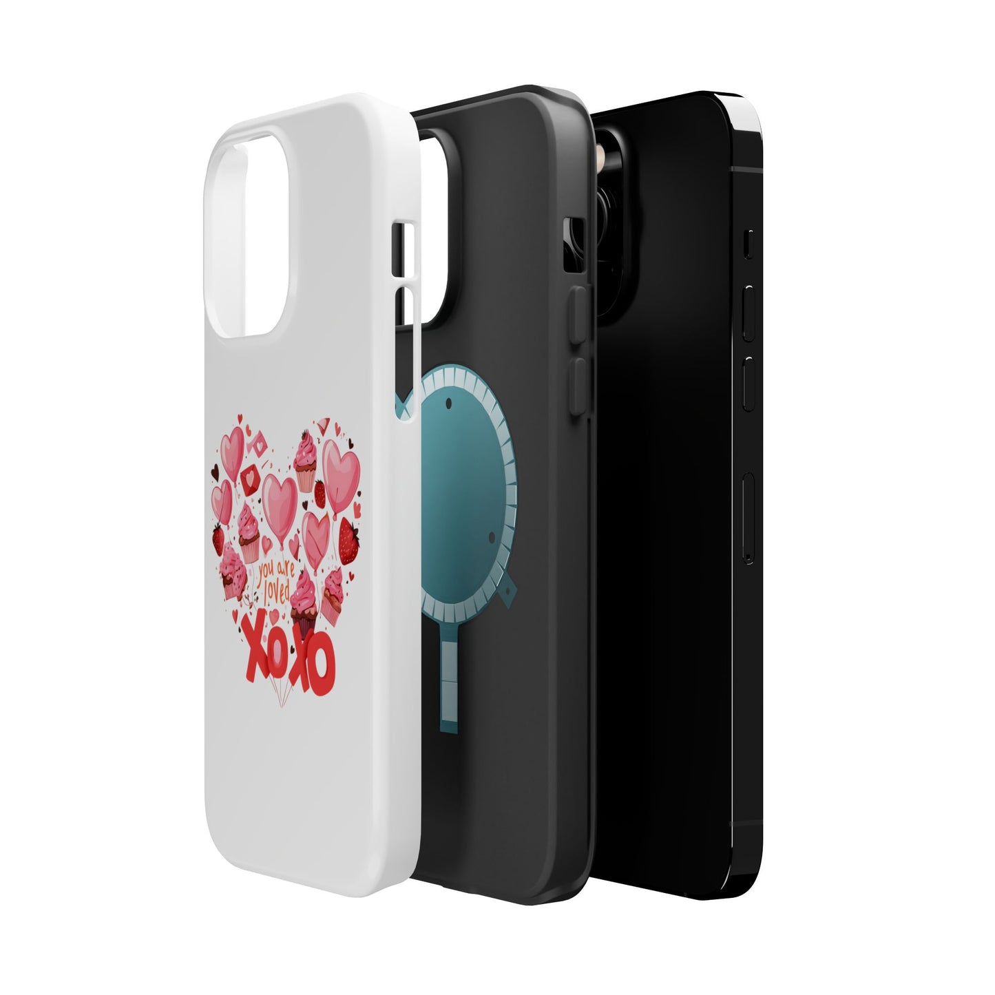 Valentine's Day Magnetic Tough Cases, Cute Phone Cover, Gift for Her, Love Heart Design, Personalizable Tech Accessory