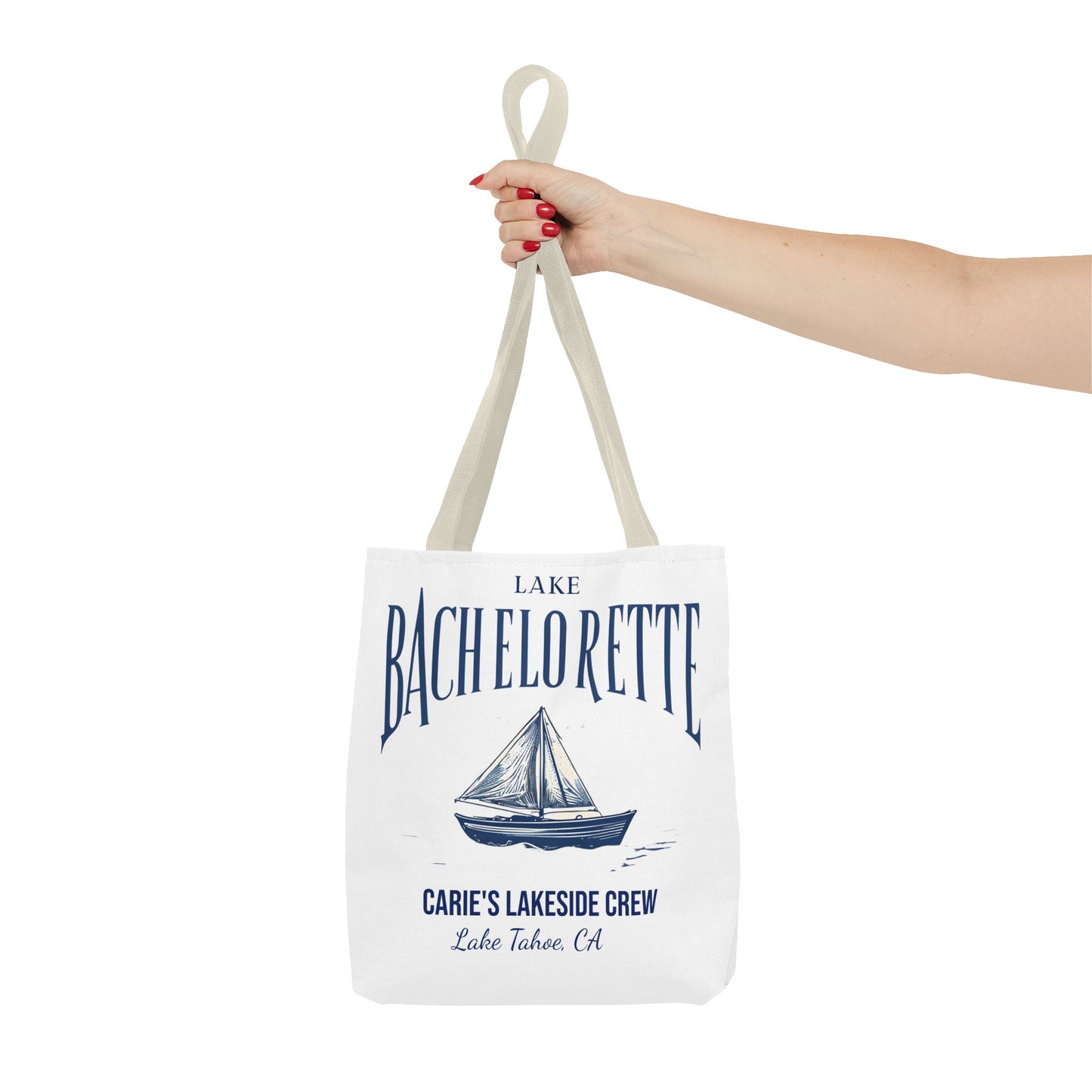 Let's Get Nauti Personalized Tote Bag, Bride Tote Bag, Bridesmaid Tote Bag, Hen Party Favors, Bride Tribe, Lake Bachelorette