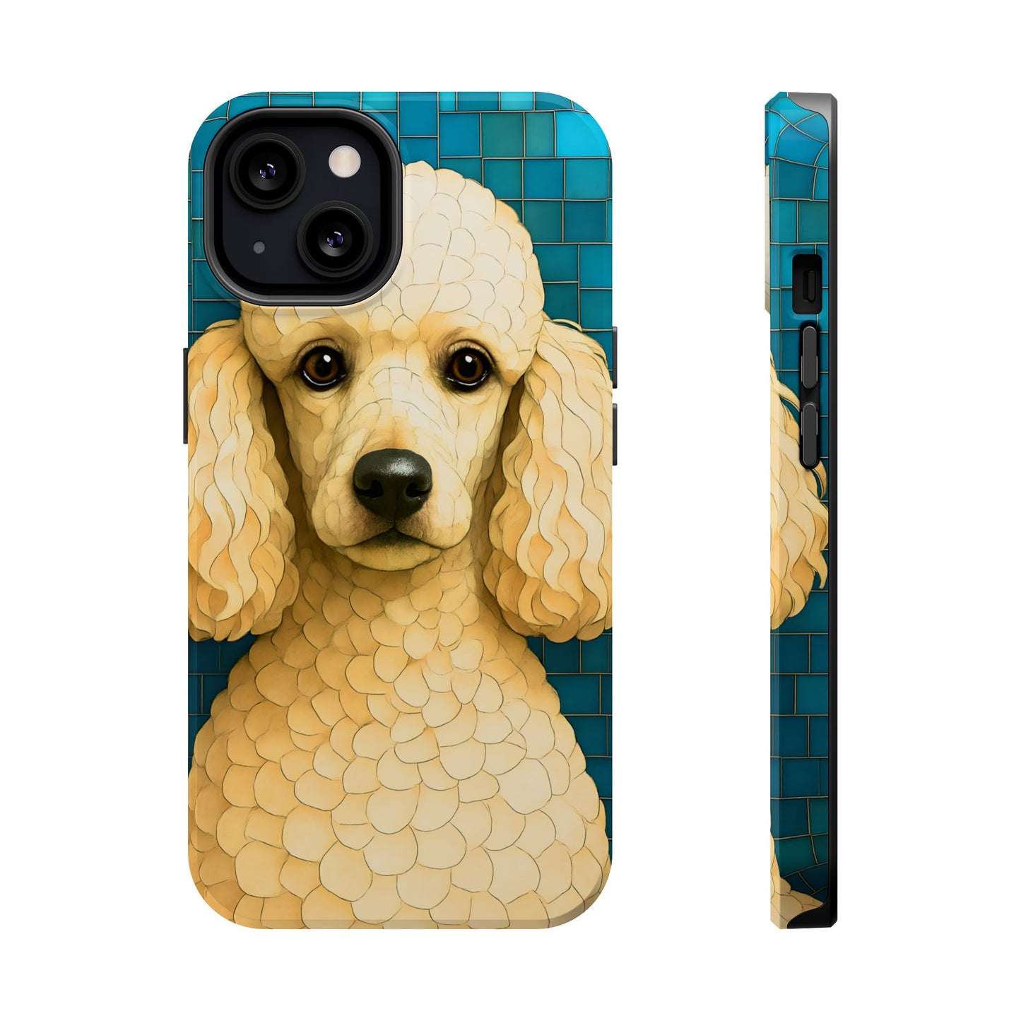 Poodle Mosaic Phone Case, White Poodle Case, Black Poodle Phone Cover, Dog iPhone Case, Dog Lover Gift