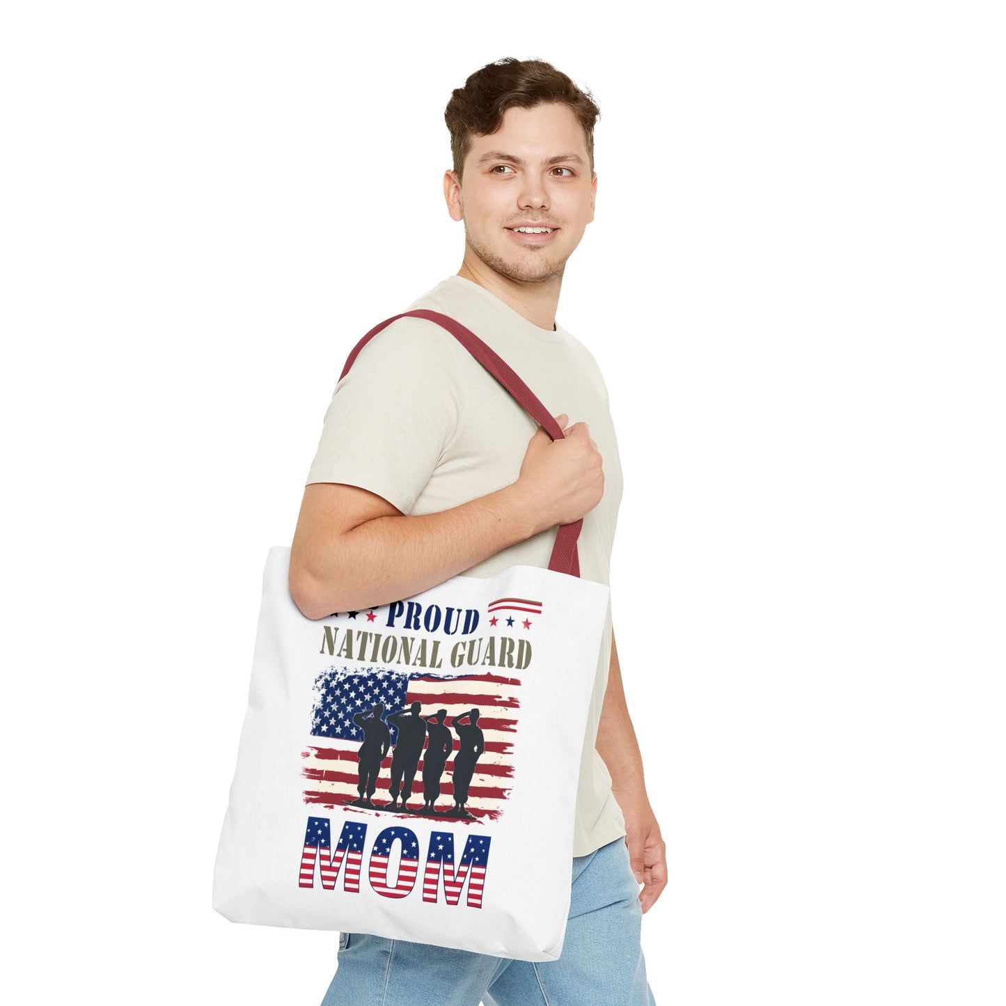 Proud National Guard Mom Tote Bag, Proud Army Mom, Marine Mom, Army Wife, Military Mom, Military Tote Bag, USA