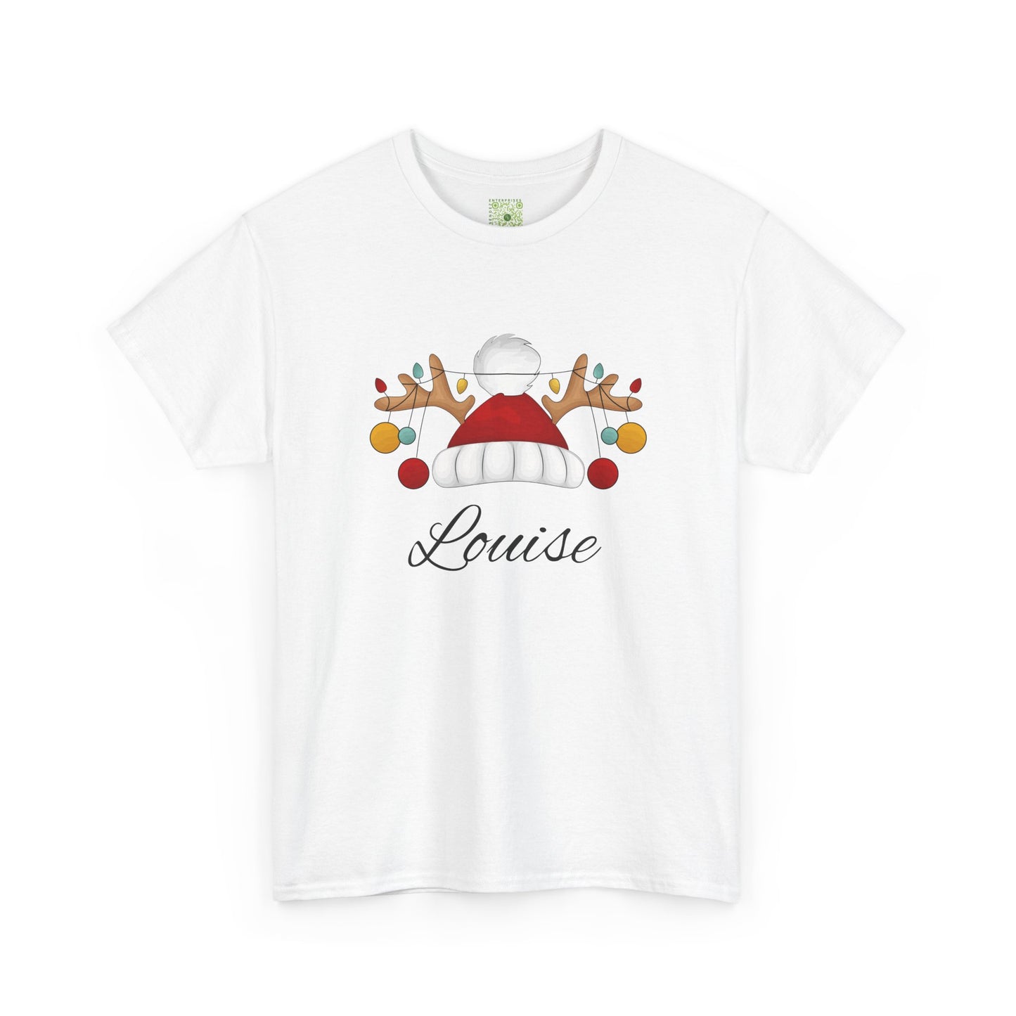 Santa Hat, Personalized Shirt, Reindeer Lights Christmas Shirt, Funny Holiday Tee, Matching Family Christmas Outfit, 2025 Gift