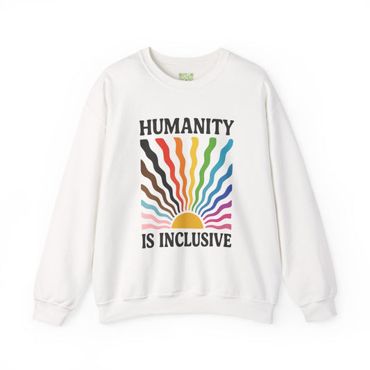 Pride Month Crewneck Sweatshirt, Humanity is Inclusive, LGBT Shirt, Lesbian Pride, Bisexual, Transgender, Equal Rights, pridemonth