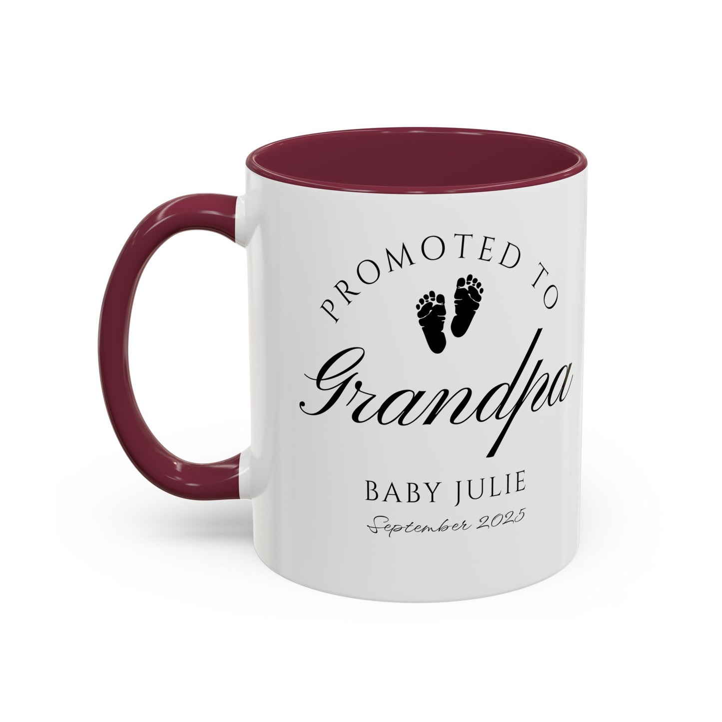 Promoted to Grandpa Mug, Personalized New Grandpa Gift 2025, Custom Baby Announcement Coffee Cup, Pregnancy Reveal for Grandfather, First Grandchild Gift