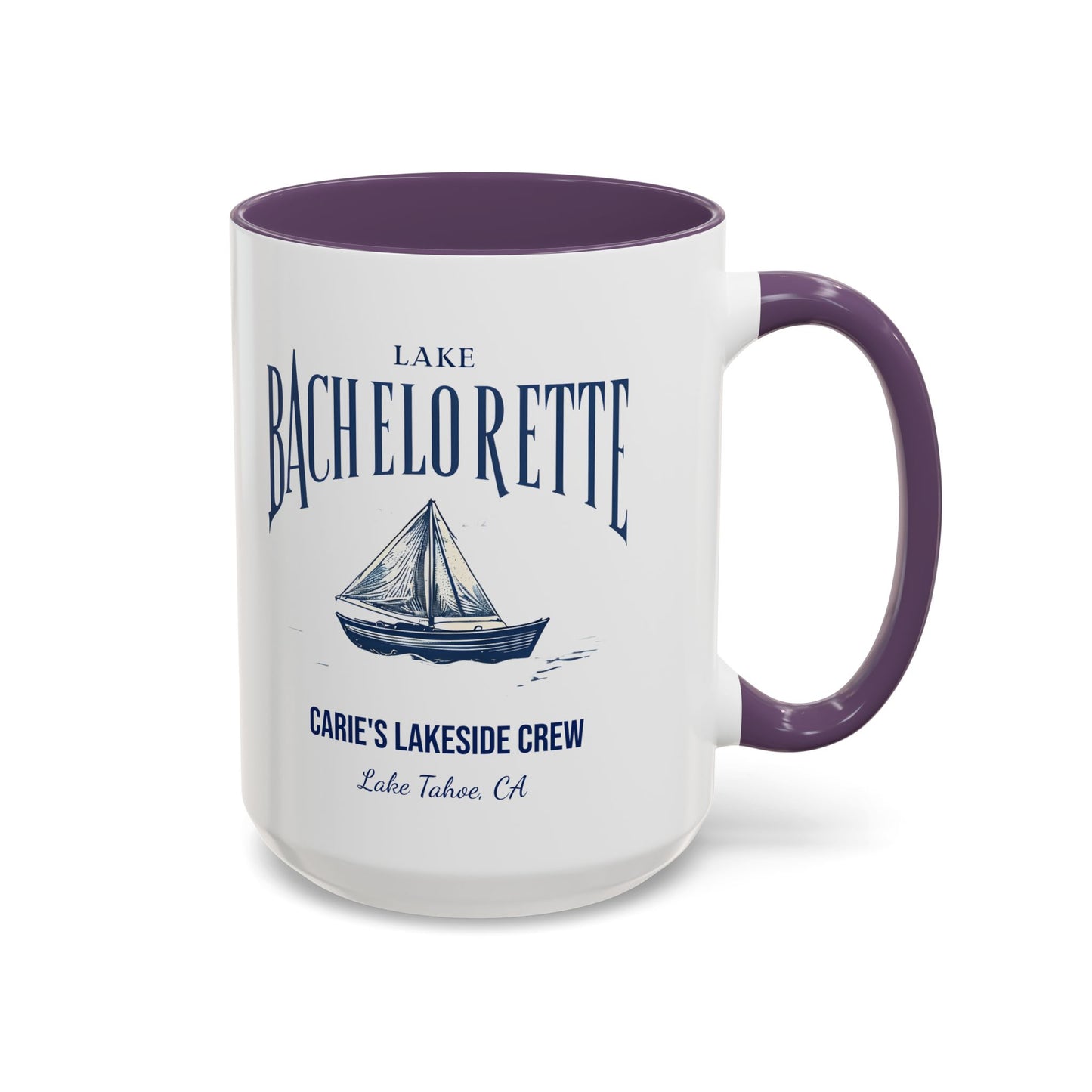 Let's Get Nauti Personalized Accent Coffee Mug, Sail Boat Hen Party Favor, Bachelorette Cruise, Bride Tribe, Camp Bach Gift